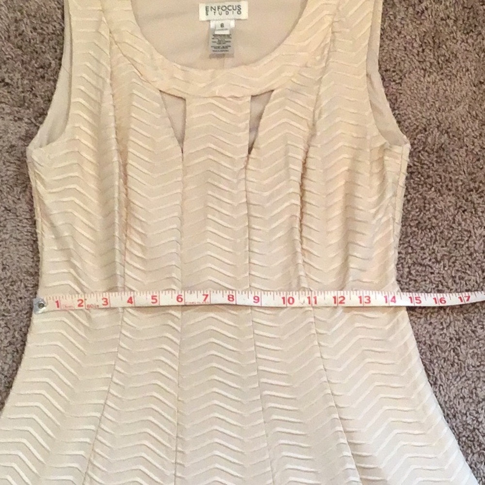 Enfocus Studio cream stretch dress size 6 - Picture 5 of 7